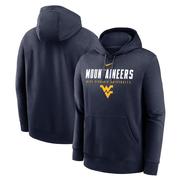 West Virginia Nike Mascot Straight Club Fleece Hoodie